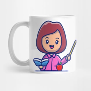 Teacher With Book And Pointer Mug